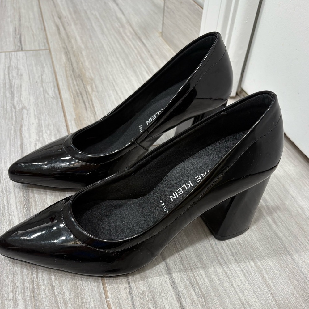 Anne Klein Women's Patent Black Heels- worn once